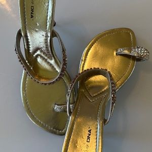 Gold jewels sandals